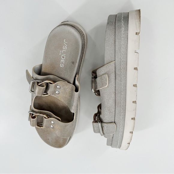 J slides platform double strap sandals - Picture 4 of 7